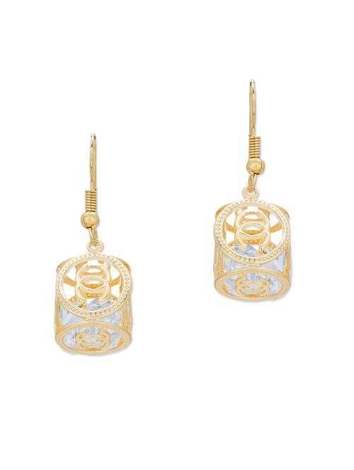 gold plated drop earring - 13154608 - Very Small Image - 1
