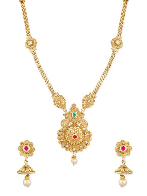 gold plated long necklace - 13154625 - Very Small Image - 1