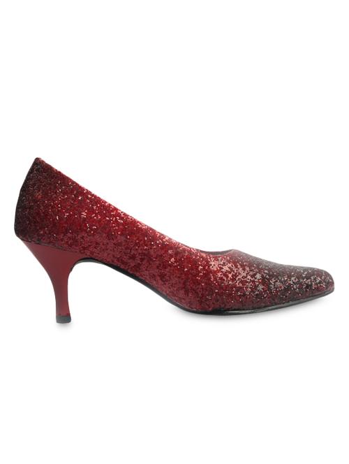 red textured faux leather pumps - 1315515 - Very Small Image - 1