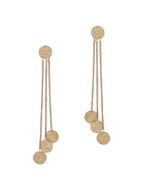 gold filigree drop earrings - 13161296 - Very Small Image - 1