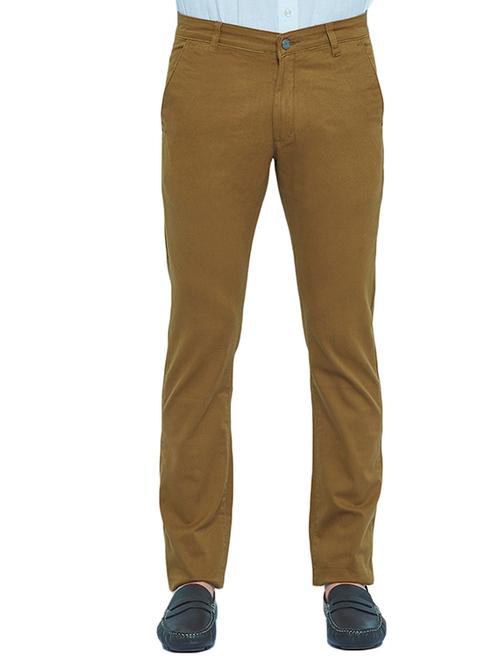 brown cotton blend chinos casual trouser - 13163078 - Very Small Image - 1