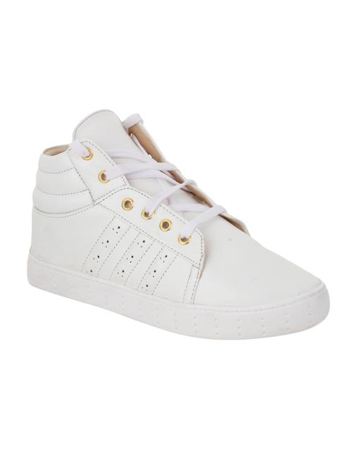 white leatherette sneakers - 13163697 - Very Small Image - 1