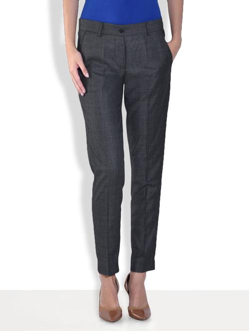 grey polyviscose formal pants - 1316489 - Very Small Image - 1