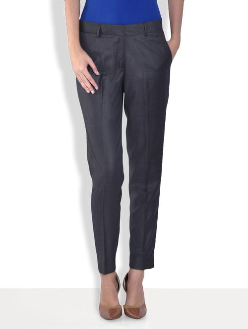 grey polyviscose formal pants - 1316490 - Very Small Image - 1