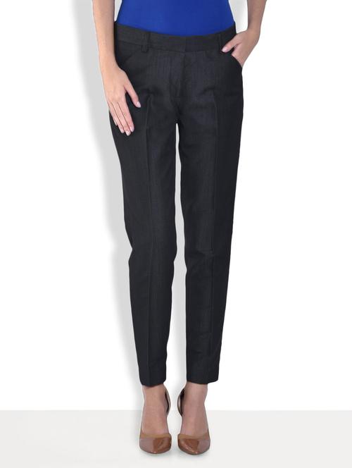 grey polyviscose formal pants - 1316501 - Very Small Image - 1