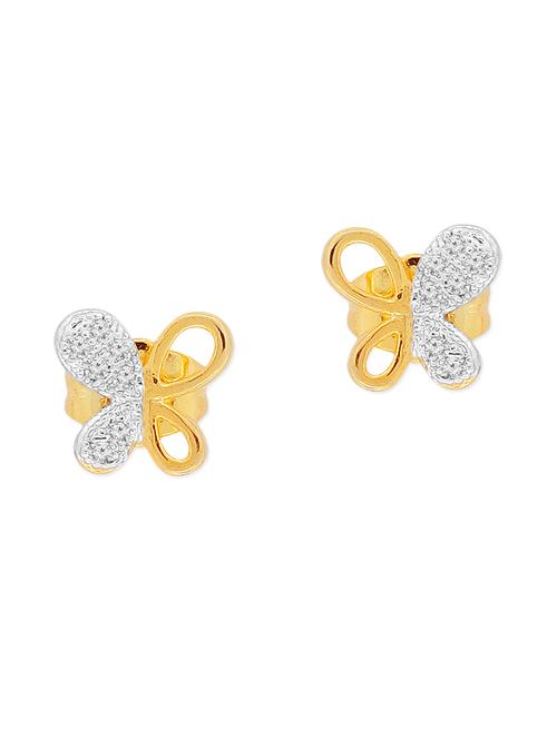 gold brass studs earring - 13173505 - Very Small Image - 1