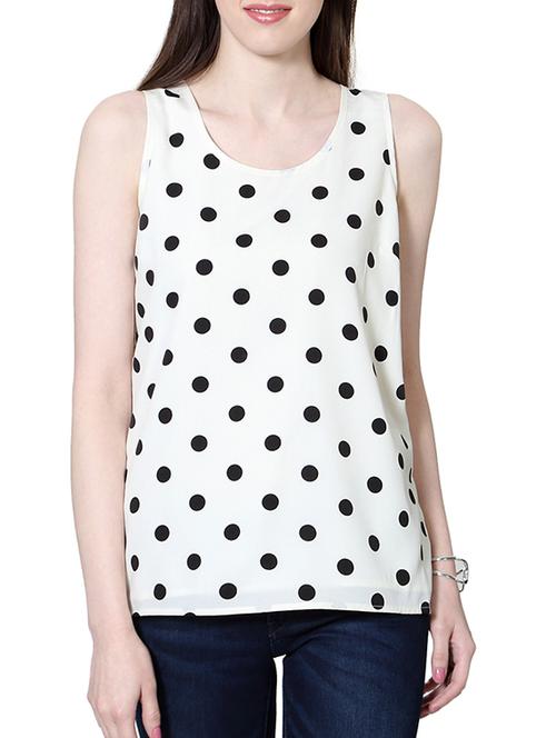 white polka dots printed regular top - 13174611 - Very Small Image - 1