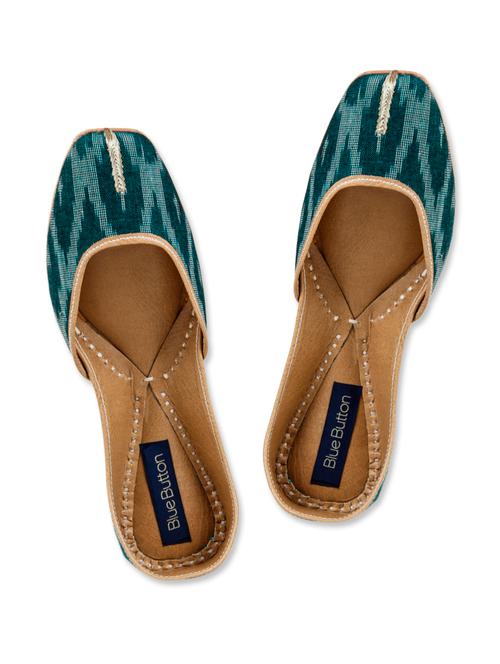 teal faux leather mojaris - 1318035 - Very Small Image - 1
