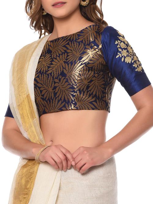 Blue brocade blouse - 13185680 - Very Small Image - 1