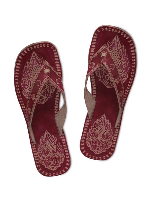 red leather kolhapuris - 1318734 - Very Small Image - 1