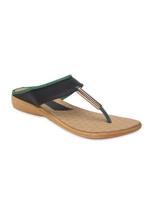 Black Faux Leather Textured Flats - 1318764 - Very Small Image - 1