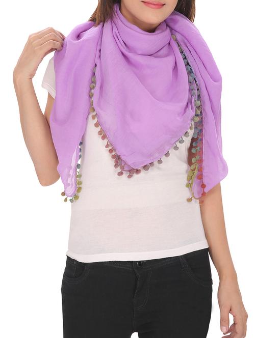 purple cotton scarf - 13194165 - Very Small Image - 1