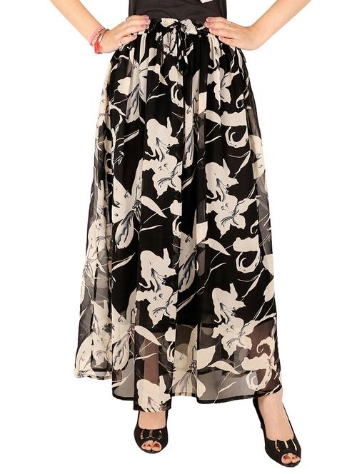 black georgette skirt - 13194326 - Very Small Image - 1
