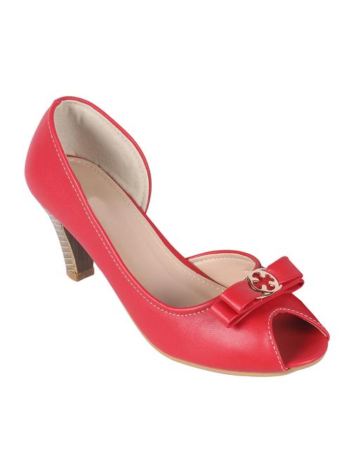 red leatherette slip on sandals - 13197384 - Very Small Image - 1
