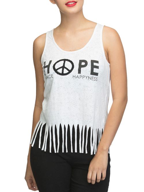 white cotton printed top - 1320268 - Very Small Image - 1