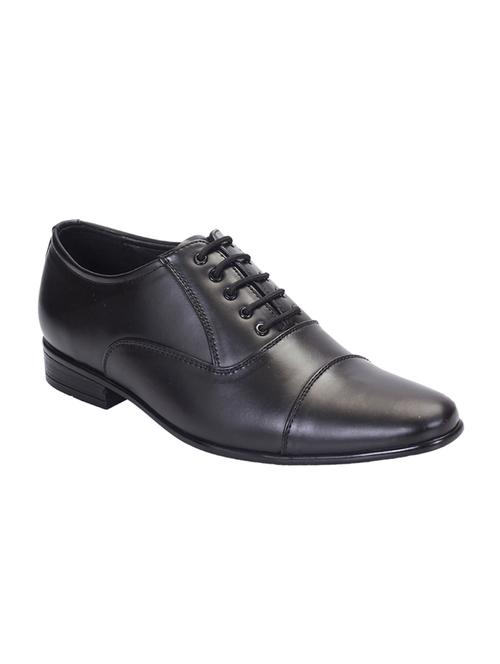 black leatherette lace up oxford - 13205432 - Very Small Image - 1