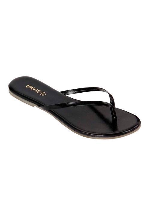 black leatherette toe separator sandals - 13207782 - Very Small Image - 1