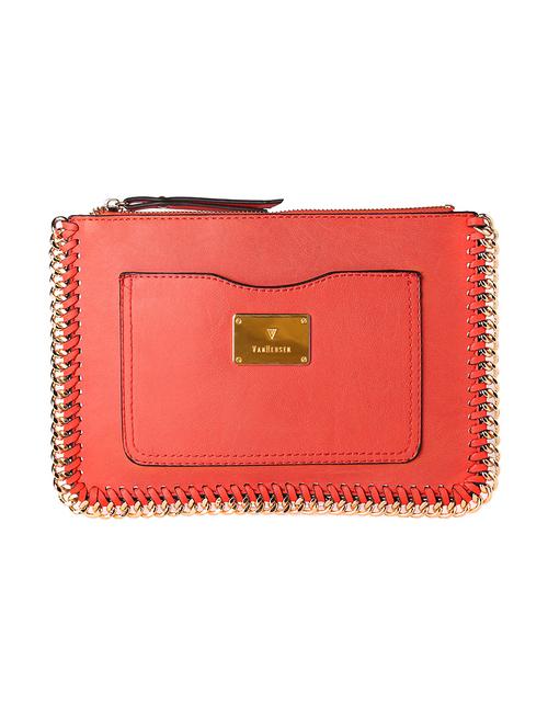 red leatherette clutch - 13214380 - Very Small Image - 1