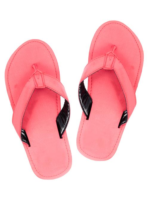 pink leatherette toe seperator flip flop - 13215398 - Very Small Image - 1