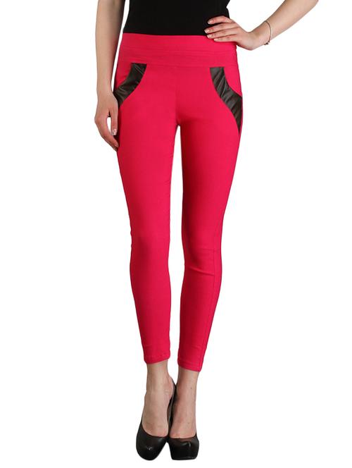 pink cotton jeggings - 13225442 - Very Small Image - 1