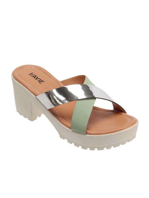 mint and silver criss cross sandals - 13225660 - Very Small Image - 1