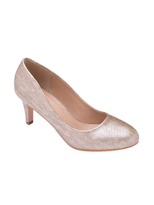 gold pu slip on pumps - 13226314 - Very Small Image - 1