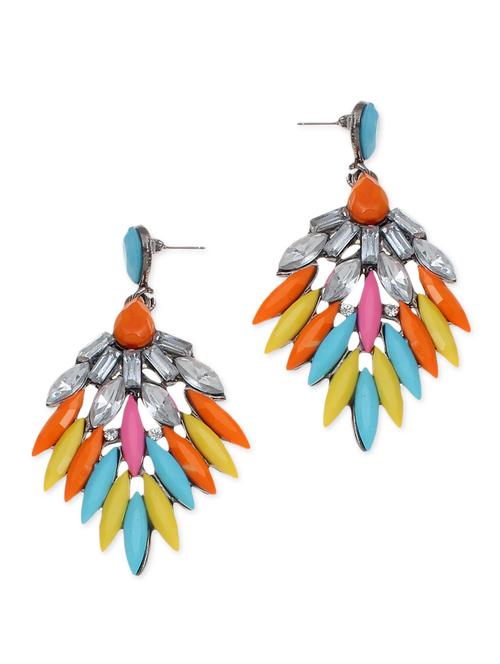 multicolored stone drop ear rings - 1322640 - Very Small Image - 1