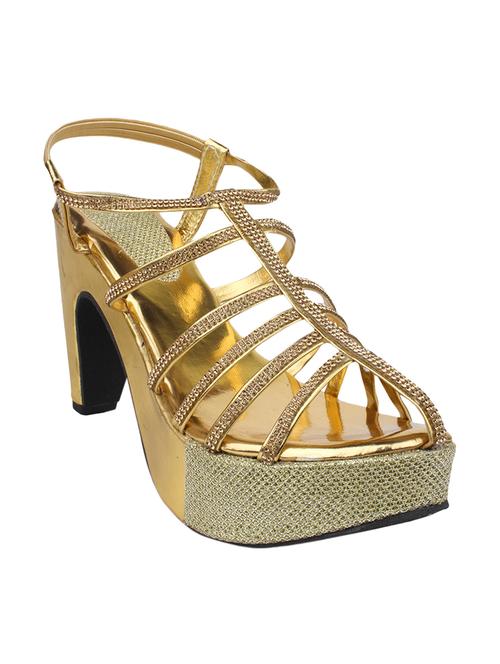 gold back strap sandal - 13230831 - Very Small Image - 1