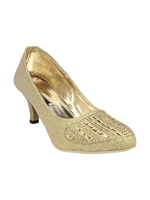 gold pvc slip on pumps - 13230842 - Very Small Image - 1