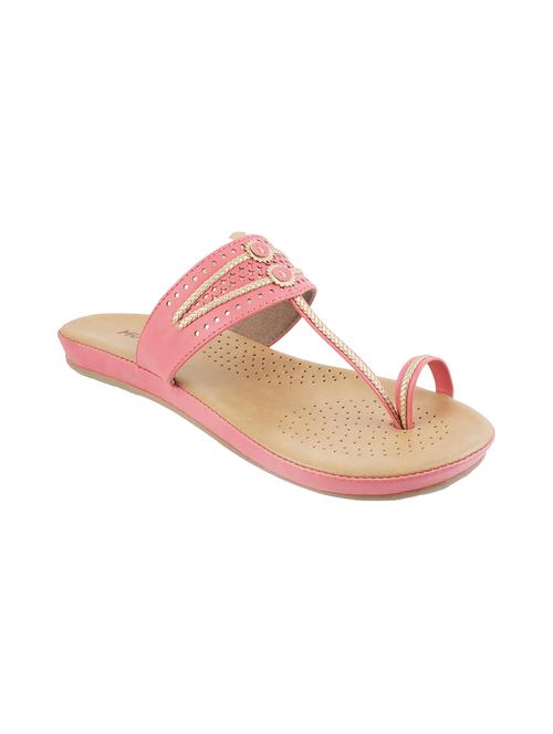 pink toe separator kolhapuri - 13241013 - Very Small Image - 1