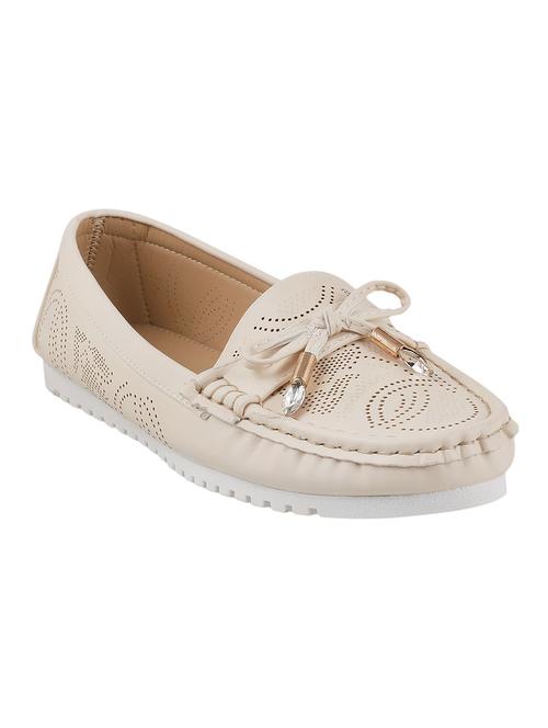 beige faux leather slip on moccasins - 13242364 - Very Small Image - 1