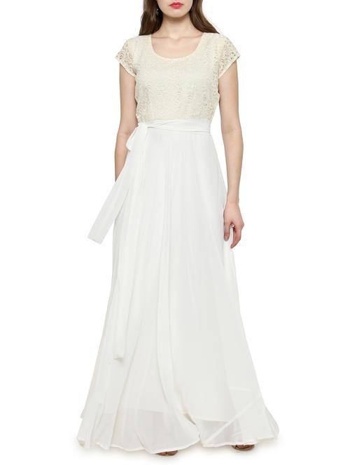 tie front laced maxi dress - 13252730 - Very Small Image - 1