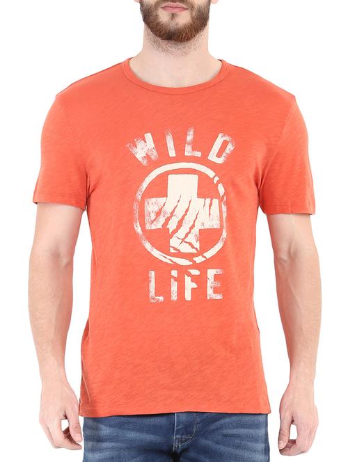 orange cotton tshirt - 13258969 - Very Small Image - 1