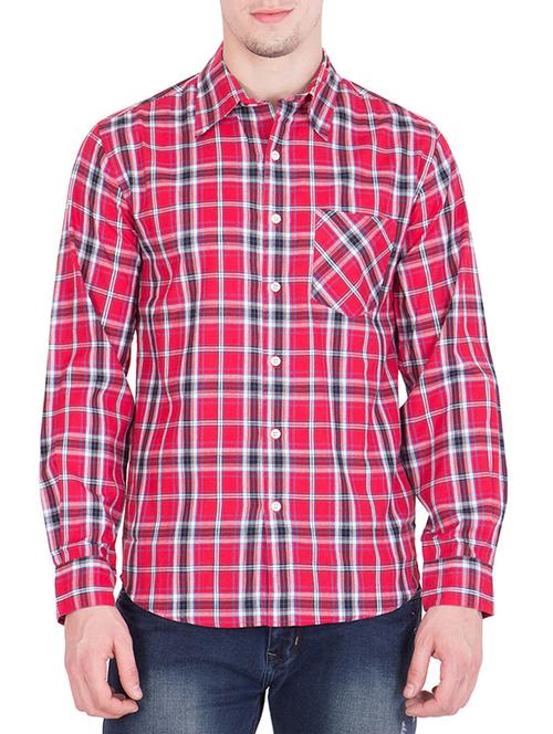 red cotton casual shirt - 13259383 - Very Small Image - 1