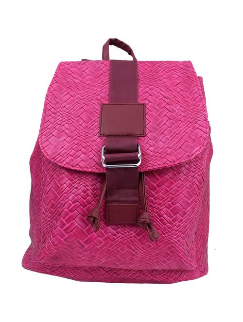 pink leatherette (pu) backpack - 13260659 - Very Small Image - 1