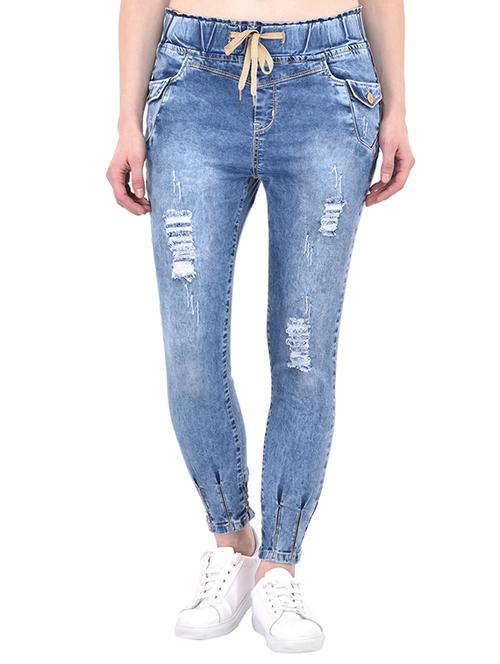 blue denim jogger - 13260748 - Very Small Image - 1