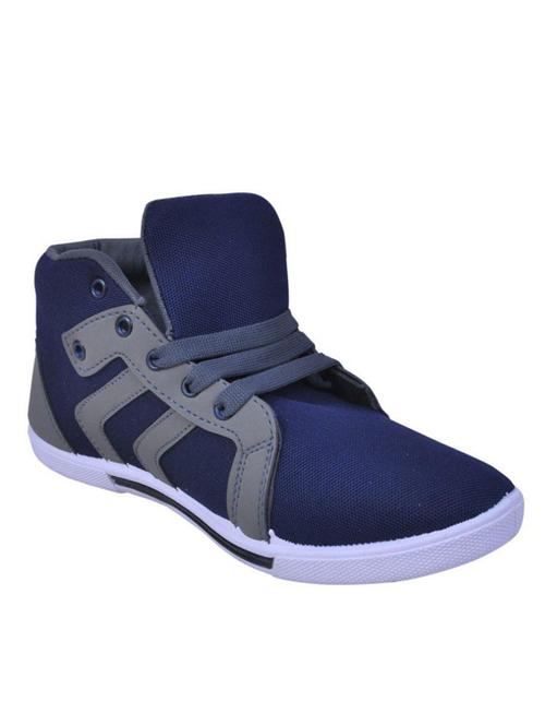 blue canvas lace up sneakers - 13265950 - Very Small Image - 1