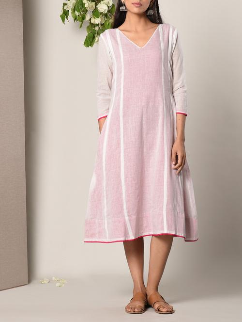 white cotton a-line dress - 13266802 - Very Small Image - 1