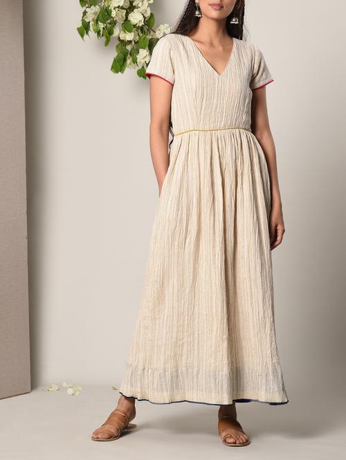 ivory crinkled cotton dress - 13266810 - Very Small Image - 1