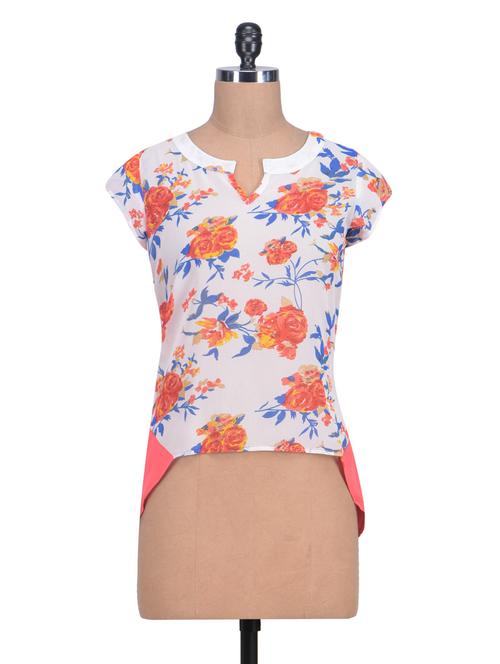 pink georgette printed top - 1327219 - Very Small Image - 1