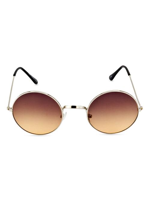 silver metallic round sunglasses with brown lens - 1327294 - Very Small Image - 1