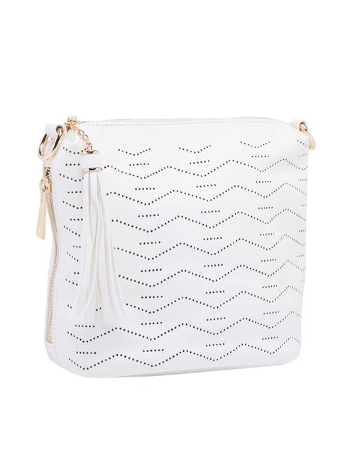 white leatherette sling bag - 13280586 - Very Small Image - 1