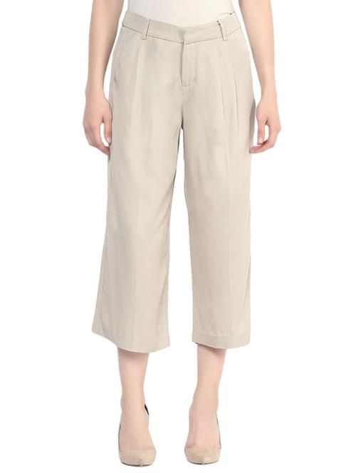beige viscose trouser - 13289255 - Very Small Image - 1