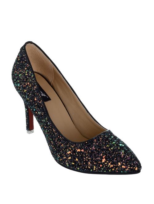 black leatherette slip on pumps - 13294503 - Very Small Image - 1