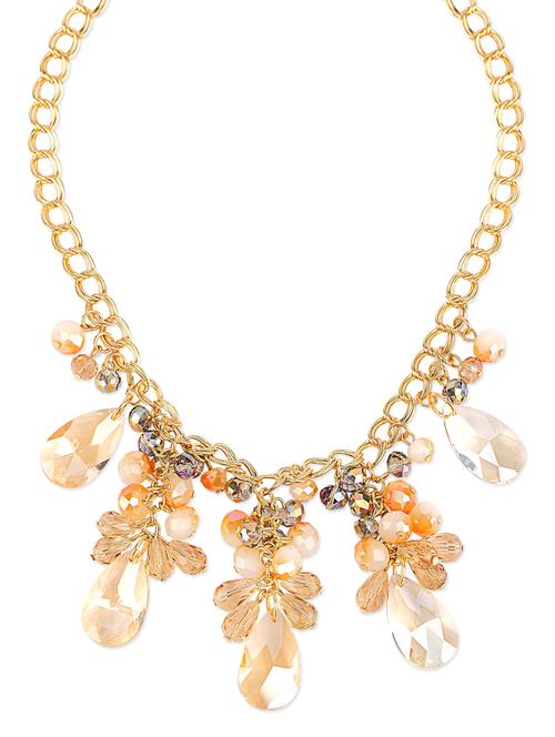 orange and gold crystal studded neckpiece - 1329714 - Very Small Image - 1
