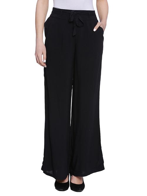 black viscose palazzo - 13310870 - Very Small Image - 1