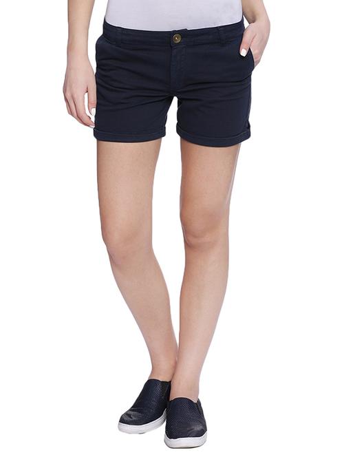 blue cotton regular shorts - 13310882 - Very Small Image - 1