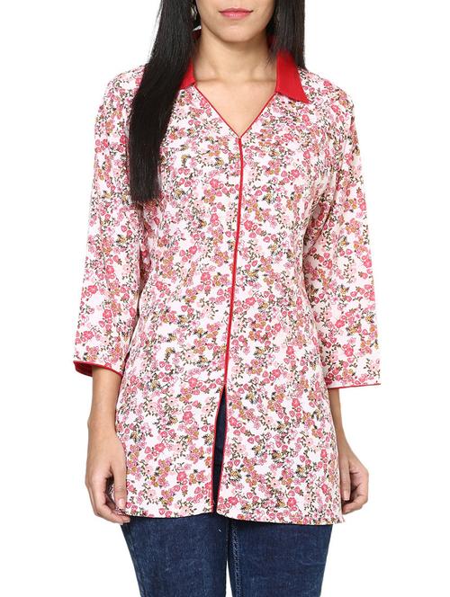 pink straight kurti - 13318441 - Very Small Image - 1