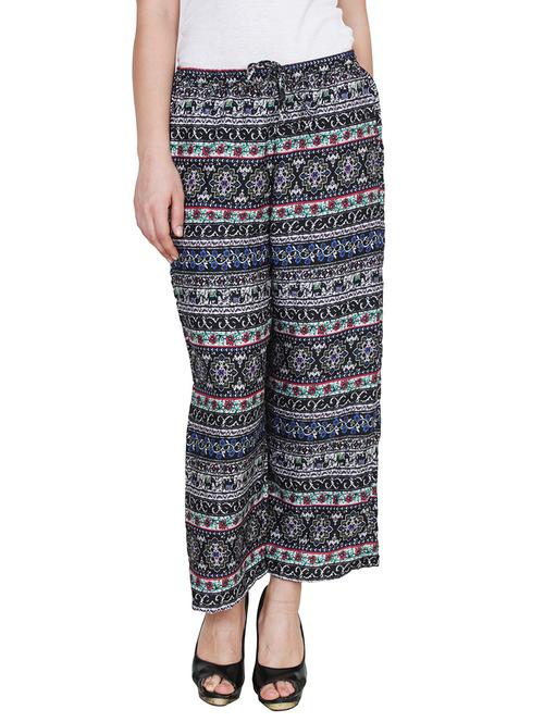 multi colored crepe palazzos - 13319296 - Very Small Image - 1