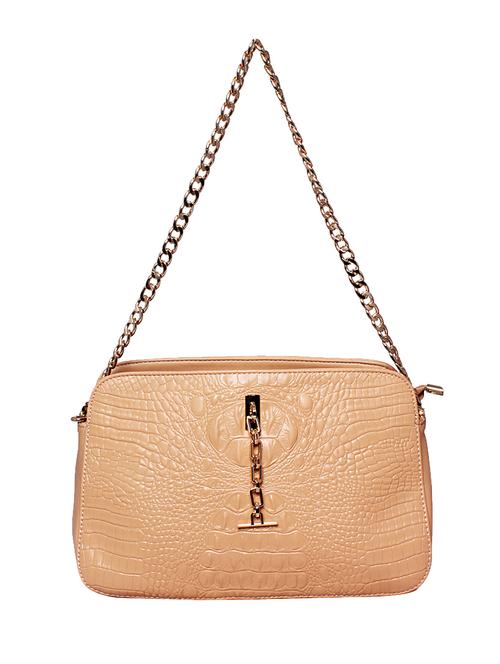 beige leatherette sling bag - 1332233 - Very Small Image - 1